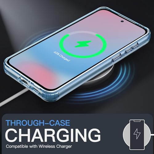 JETech Case for Samsung Galaxy S24 FE, Non-Yellowing Shockproof Bumper Protective Phone Cover, Anti-Scratch Hard PC Back (Blue) - color: Blue, size: Galaxy S24 FE