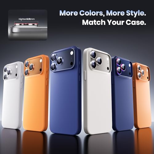 Hoerrye for iPhone 17 Pro Max/17 Pro Camera Lens Protector - Case Friendly - color: Silver