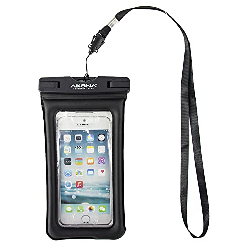 AKONA Gobi. A Floating Waterprood Case for Cell Phone. iPhone Xs/XS MAX/XR/8/8plus, Samsung Galaxy s10/s9, Google Pixel 2, HTC LG Sony Moto, Up to 7.0" - Black - color: Black