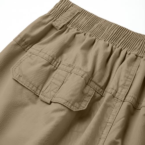 Mens Casual Pants Canvas Breathable Tactical Water Resistant Flap Pockets Golf BDU Casual Tactical Pants for Men - color: A Ginger, size: X-Large