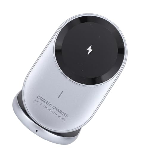 Wireless Charging Station 3 in 1 Magnetic Foldable Stand 15W Fast Charger for Phone Watch Earbuds