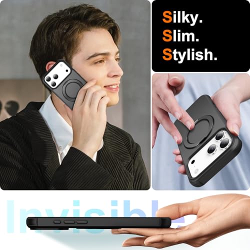 360°Magnetic Swivel Ring for iPhone 17 Pro Case-Black - color: Black, size: iPhone 17 Pro