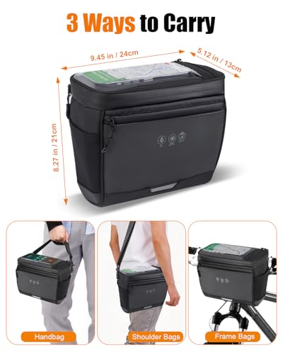 Bike Handlebar Insulated Bag, Waterproof Mountain Bike Crossbar Front Bike Phone Bag Cooler Storage Pouch with TPU Touch Screen Insulation for Outdoor Hiking Travel 4L