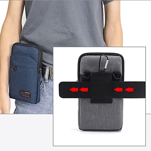 Travel Cell Phone Pouch Belt Pouch, Phone Holster Crossbody Bag with Shoulder Strap for iPhone Case Holder for Hand with Neck Lanyard Smartphone Walking Passport Wallet (Black B) - color: Black B