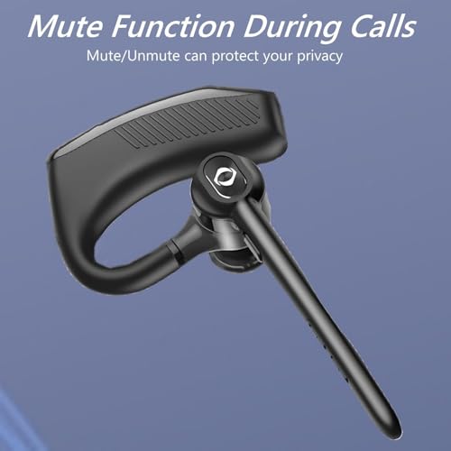 Wireless Headset Bluetooth Earpiece with Dual Noise Canceling Single Earbud