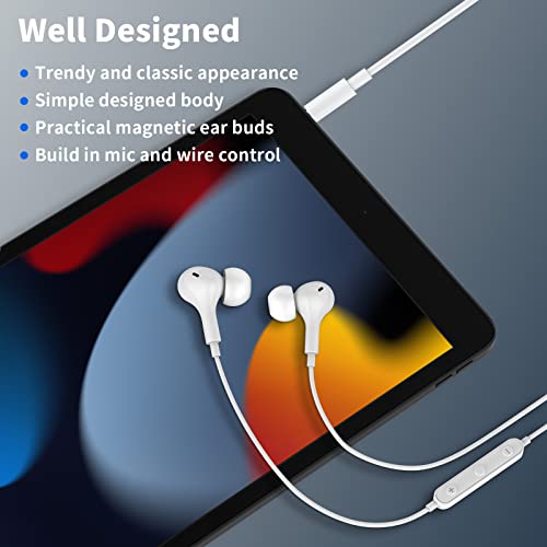 APETOO Wired Earbuds in-Ear Headphones 3.5mm Jack for Laptop/School White - color: White