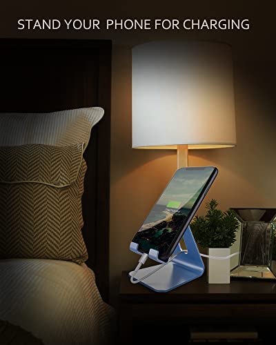 CreaDream Phone Stand Holder, Aluminum Phone Stand for Desk - color: Sierra Blue