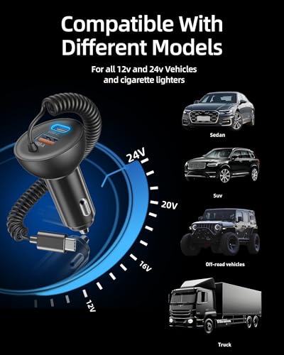 iPhone 18 Pro Max Duo 17 16 Car Charger Fast Charging,90W USB C Car Charger