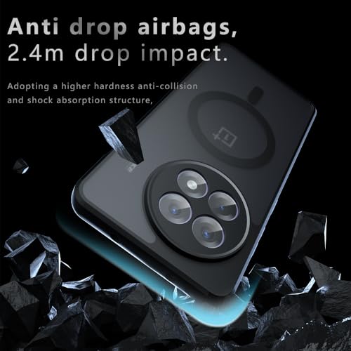 Compatible with OnePlus 13R 5G Case Cover,Compatible with MagSafe,Compatible with OnePlus ACE 5/ ACE 5 Pro 5G Built-in Magnetic Anti-Shock Cell Phone Case Black - size: Compatible with OnePlus ACE 5 Pro 5G