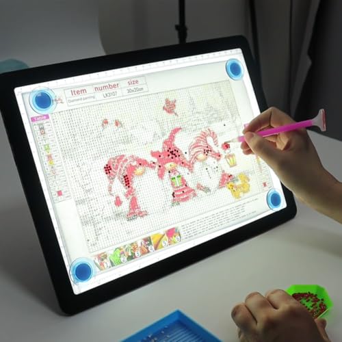 Heanolier Rechargeable A4 Light Board with Stand & Padded Case,7100Lux Bright Magnetic Light Pad with Side Buttons,Wireless Light Box for Tracing,LED Light Table for Diamond Painting,Sketching,Drawing - size: A4 with Stand & Padded Case