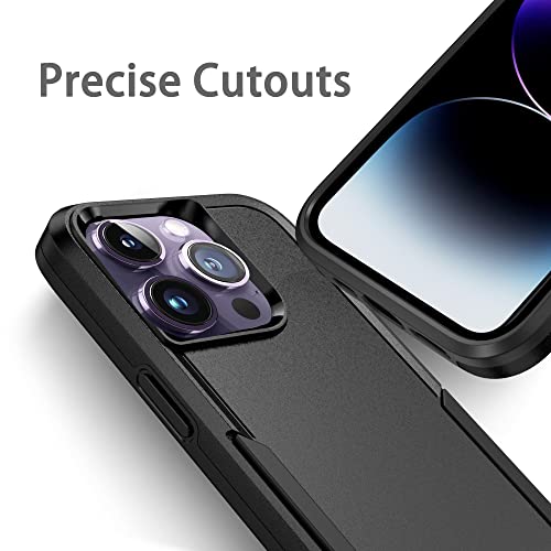Compatible with iPhone 14 Pro Max Case, Heavy Duty Protection Shockproof Dropproof Dustproof Anti-Scratch Cover Protective Phone Case for 14 Pro Max -Black - size: for iPhone 14 Pro Max
