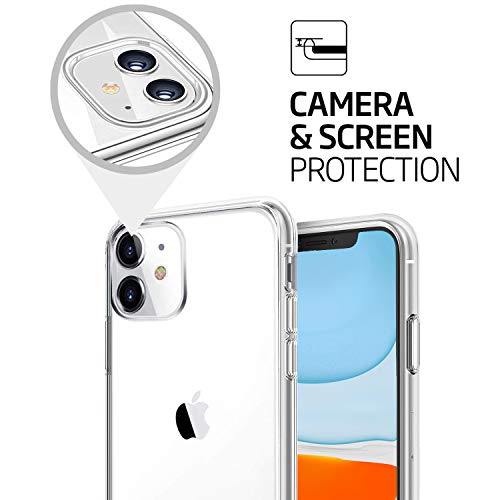 TENOC Phone Case Compatible with iPhone 11, Clear Case Shockproof Protective Bumper Slim Cover for 6.1 Inch - color: Clear, size: iPhone 11
