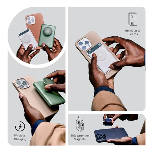 PopSockets Phone Wallet for MagSafe with Grip- Putty Tooled - color: Putty Tooled, style: With Grip