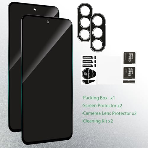 Privacy Screen Protector for Samsung Galaxy A36 + Lens Protector - size: Samsung Galaxy A36