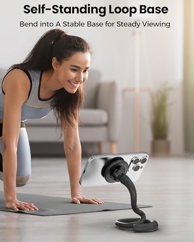 Flexible Phone Holder for Treadmill, Magnetic Gooseneck Cell Phone Mount - size: Long