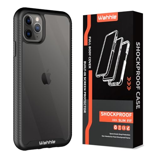 Compatible with iPhone 11 Pro Max Case, Built in Screen Protector Full Body Shockproof Slim Fit Bumper Protective Phone Cover 6.5'' Men Women-Black/Clear - size: iPhone 11 Pro Max