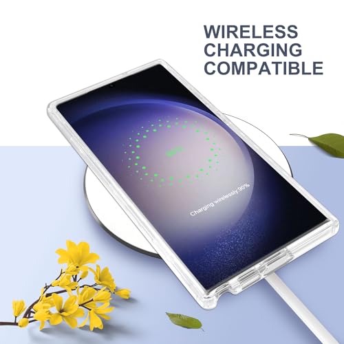 ULAK Clear for Galaxy S23 Ultra Case, Heavy Duty Shockproof Case Soft TPU Bumper Cover Transparent Protective Phone Case for Samsung Galaxy S23 Ultra 5G 6.8 inch - HD Clear - color: Clear