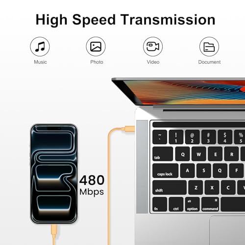 iPhone 18 17 16 15 Charger Fast Charging, 20W Dual Port USB C Charger Block - color: Yellow