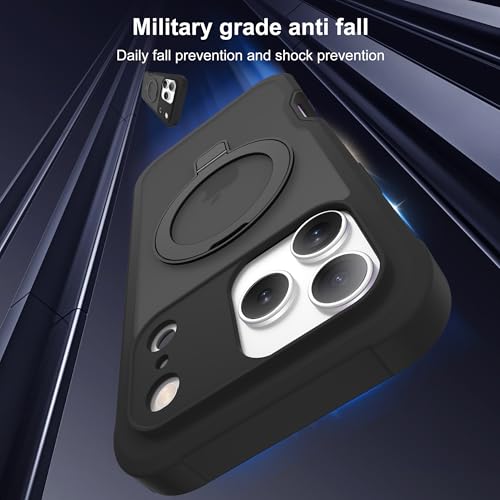 Compatible with iPhone 17 Pro Max Case with Stand 6.9",Black - color: Black, size: Iphone 17 Pro Max