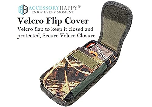 AH Heavy Duty Cell Phone Holster, Hunting Camo Phone Pouch Carrier S5 Belt Clip Phone Belt Holder with Loops Belt Clips for Holsters Fits iPhone 6 7 8 11 Galaxy S8 S9 S10 w/Thick Case (Medium) - color: CAMO, size: MEDIUM CAMO