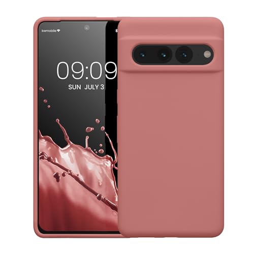 kwmobile Case Compatible with Google Pixel 7 Pro Case - TPU Silicone Phone Cover with Soft Finish - Winter Rose - color: Winter Rose, size: Pixel 7 Pro