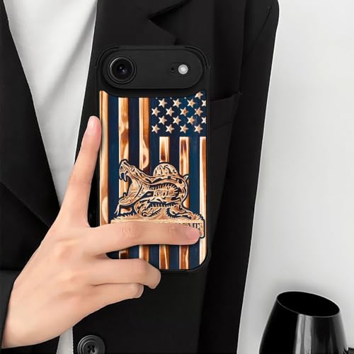 case for iPhone 17 Air,Compatible with Magsafe,All-Round Protection Shockproof Anti-Scratches TPU Case Cover-Dont Tread On Me Wood Grain American Flag - color: Dont tread on me Wood grain American flag, size: IPhone 17 Air