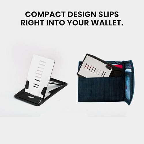 Pocket Phone Stand | Elegant Design Desktop Phone Holder Stand & Cellphone Holder for Desk | Multiple Positions Adjustable Phone Holder for Plane Travel Made from Alluminum & Plastic for Men & Women - style: D