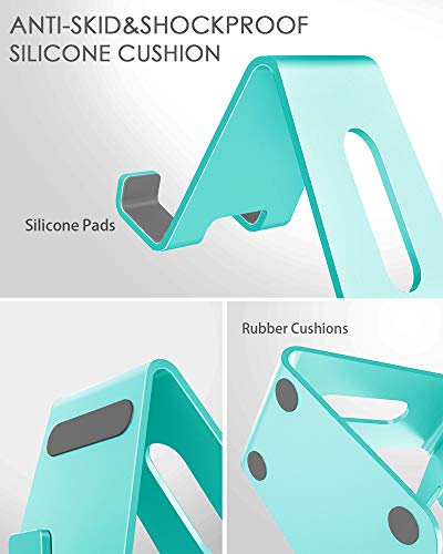 CreaDream Phone Stand Holder, Aluminum Phone Stand for Desk - color: Mint green