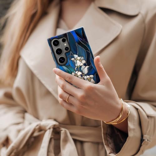 Case for Samsung Galaxy S26 Ultra,Camera Protection Soft Glossy Phone Case - Lily Wild Flower Stained Glass - color: Lily Wild Flower Stained Glass, size: Samsung Galaxy S26 Ultra