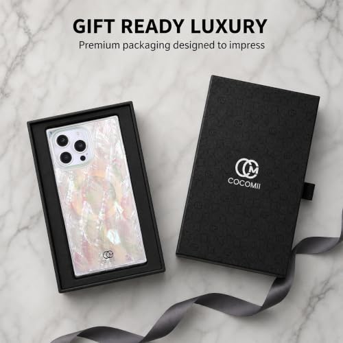 COCOMII Rectangle for iPhone 15 Case, Natural Real Mother of Pearl | Compatible with MagSafe Wireless Charging, Shockproof 10ft Drop Protection, Camera & Screen Protection, Premium Glossy Finish - color: Natural Real Mother of Pearl, size: iPhone 15 (6.1"