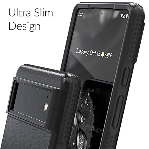 Crave Slim Guard for Google Pixel 6, Shockproof Case for Google Pixel 6 - Black - color: Black
