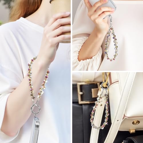 TENOC Beaded Phone Wrist Strap, Amber - color: A-amber
