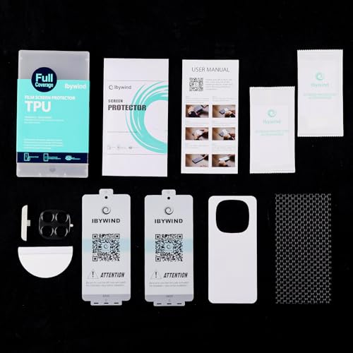 Ibywind for Xiaomi Redmi Note 14 Pro 4G Screen Protector,2-Pack,Hydrogel Film with Camera Lens Protector,Easy Installation Tool,Bubble-Free,Fingerprint Unlock Compatible,Anti-Shatter,Anti-Scratch - size: Redmi Note 14 Pro 4G 6.67 inch