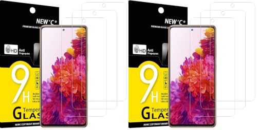 NEW'C 6 Pack Designed for Samsung Galaxy S20 FE / S20 FE 5G Screen Protector Tempered Glass, Case Friendly Scratch Resistant,Bubble-Free, Ultra Resistant - size: S20 FE 6.5 inches (Pack of 2)