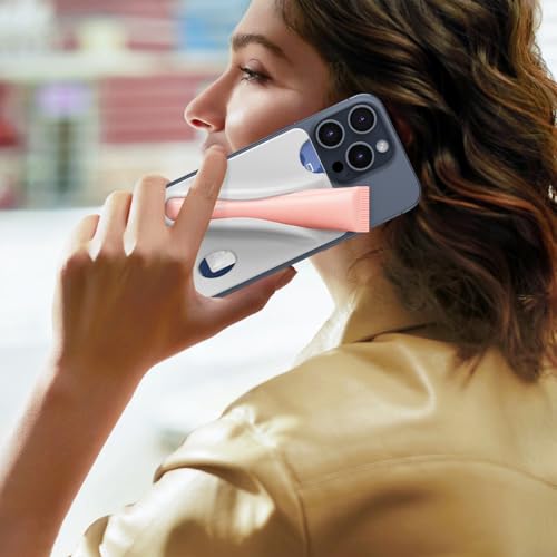 DOB SECHS Silicone Lip Holder with Card Holder Compatible with Lipstick Lip Glaze Phone Case Back Stick On Holder for iPhone and Android Smartphones (Grey, Small) - color: Grey, size: Small
