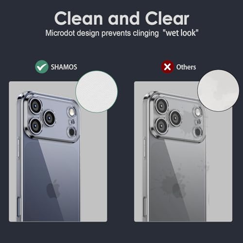 Shamo's Clear Flexible TPU Case for iPhone 17 Pro – with Camera Protection, Ultra Slim, Shockproof, Anti-Yellowing, Scratch-Resistant, Wireless Charging Compatible, Enhanced Grip (for iPhone 17 Pro) - size: For iPhone 17 Pro