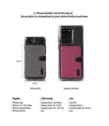 Ringke Flip Card Holder ID Adhesive 3M Premium Stick Fashion Multi-Card Slot Wallet Case Credit Card Cash Pouch Attachment Compatible with Most Smartphones, Android and More - Red - color: 1-Magnetic Red