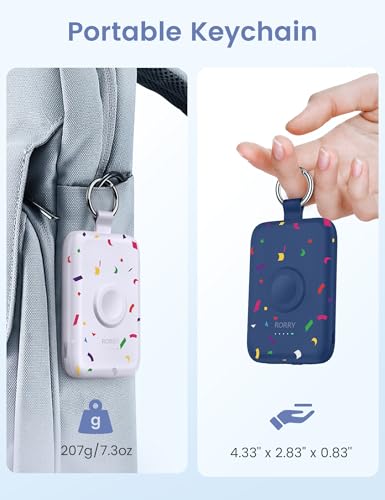 RORRY CharmGo Portable Charger, 10000mAh 20W Fast Charging Power Bank - color: Confetti-Deepblue