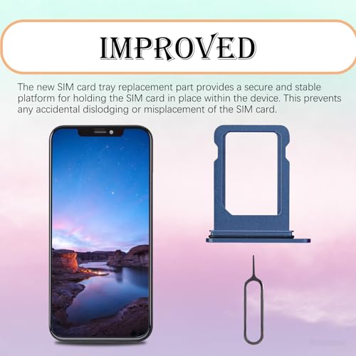 for iPhone 12 Mini Blue Single SIM Card Tray Slot Replacement