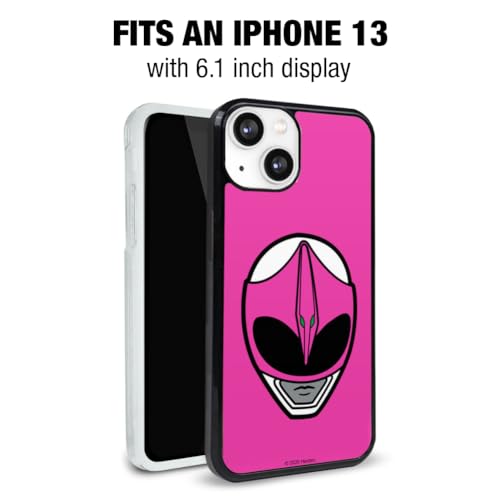 Power Rangers Pink Ranger Helmet Protective Slim Fit Plastic Bumper Case - color: iPhone 13 (Fits 6.1 Inch Display)