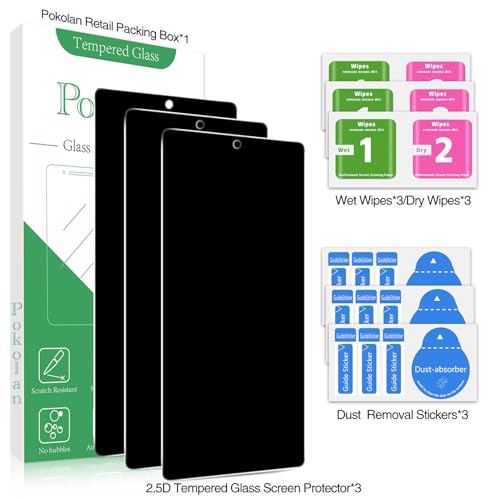 Pokolan Privacy Screen Protector for Samsung Galaxy S26 Ultra - size: Galaxy S26 Ultra
