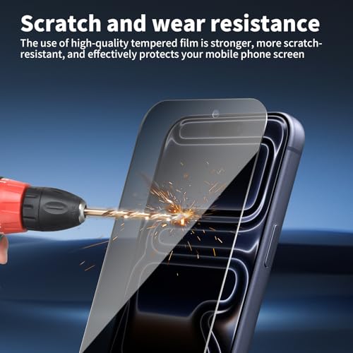 3 Pack For iPhone 17 Pro Max Privacy Screen Protector + 3 Pack Camera Lens Protector, 9H Hardness Anti-Spy Tempered Glass,with Installation Frame, Scratch-Resistant (iiPhone 17 Pro Max)