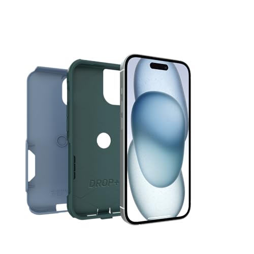 OtterBox iPhone 17e, iPhone 16e, iPhone 15, iPhone 14, & iPhone 13 Commuter Series Case - Twilight Bug (Blue & Green) - Slim & Tough - Pocket-Friendly - with Port Protection - color: Blue & Green