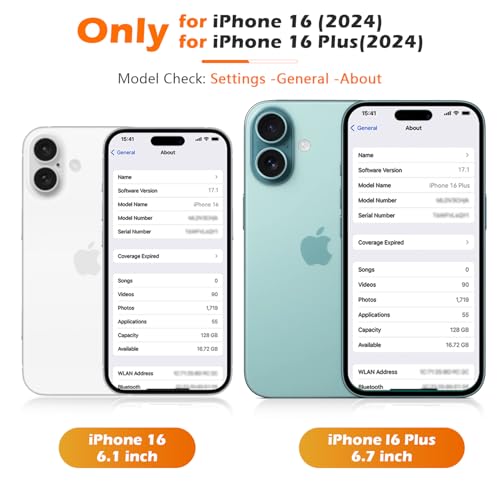 imluckies for iPhone 16 / iPhone 16 Plus Camera Lens Protector, AR+AF Tempered Glass 9H Anti-Scratch Metal Individual Lens Cover, HD Clear Camera Accessories, Case Friendly - Teal - color: Teal