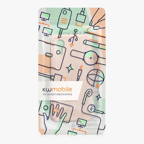 kwmobile Case Compatible with Samsung Galaxy Xcover7 Case - Soft Slim Protective TPU Silicone Cover - Coconut Swirl - color: Coconut Swirl