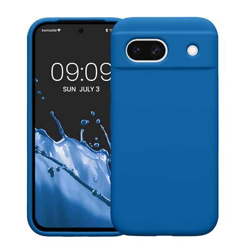 kwmobile Case Compatible with Google Pixel 8a Case - TPU Silicone Phone Cover with Soft Finish - Blue Reef - color: Blue Reef, size: Pixel 8a