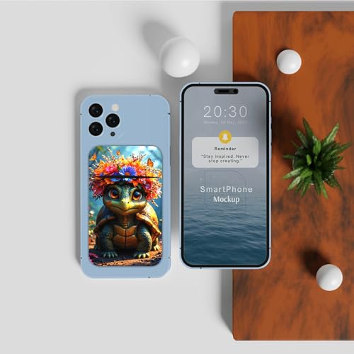 Phone Credit Card Holder Stick on, Cell Phone Pocket Self Adhesive Stretchy Stick on Wallet ID Credit Card Case Pouch Sleeve with Flap for All Smartphones, Forest Turtle - color: Forest Turtle