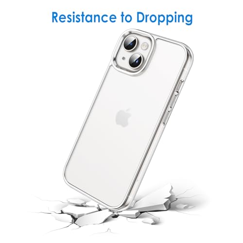 JETech Case for iPhone 13 6.1-Inch, Non-Yellowing Shockproof Phone Bumper Cover, Scratch-Resistant and Anti-Fingerprint Matte Back (Frosted Clear) - color: Frosted Clear