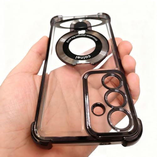 Case Compatible with Samsung Galaxy A15 5g Phone Case softcase Protective with Ring Stand Clear Phone Cover for Samsung a15 5g case,Black - color: Black, size: Samsung Galaxy A15