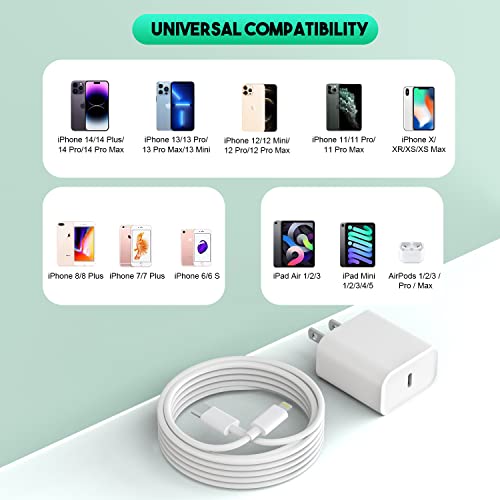 iPhone Charger Fast Charging,2Pack USB C to Lightning Charging Cord Cable - size: 3FT